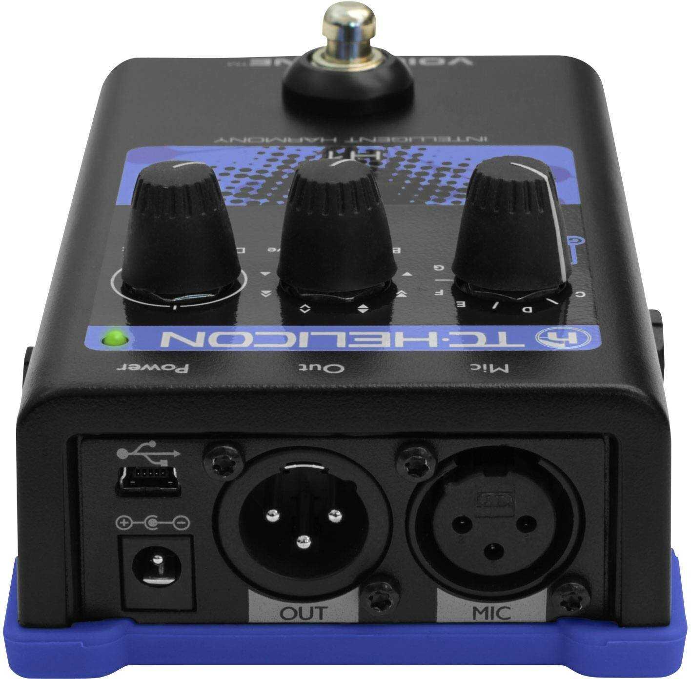 TC Helicon VoiceTone X1 напольная вокальная педаль эффекта искажения и фильтрации фотография 4