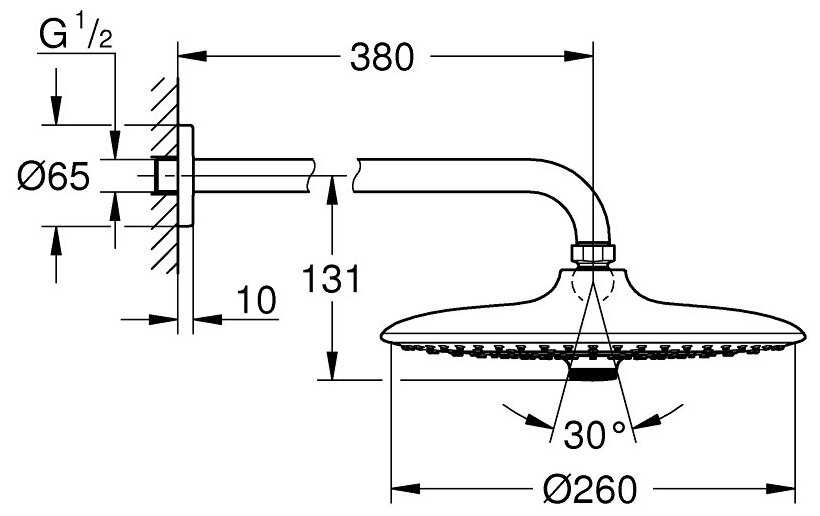 Душевая система встраиваемая со смесителем Grohe BauEdge New 2645829079N фотография 4