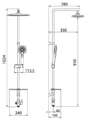 Душевая стойка Lemark LM8805C, хром фотография 1