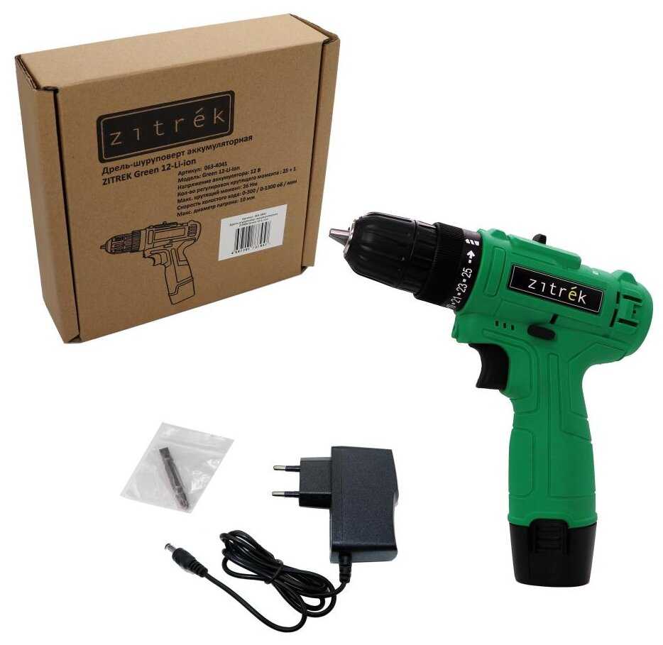 Аккумуляторная дрель-шуруповерт Zitrek Green 12 (063-4041) фотография 6