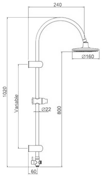Душевая стойка Ledeme L2412, хром фотография 1