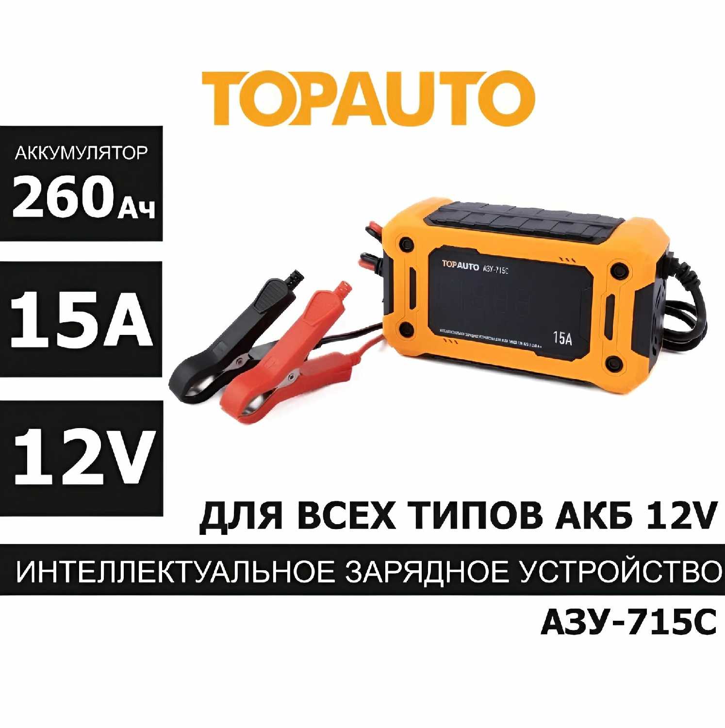 Зарядное устройство ТопАвто АЗУ-706С (для 12В, до 6А, до 100 А-ч) фотография 26