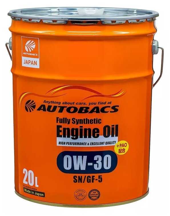 Синтетическое моторное масло Autobacs Fully Synthetic 0W-30 SN/GF-5 фотография 2