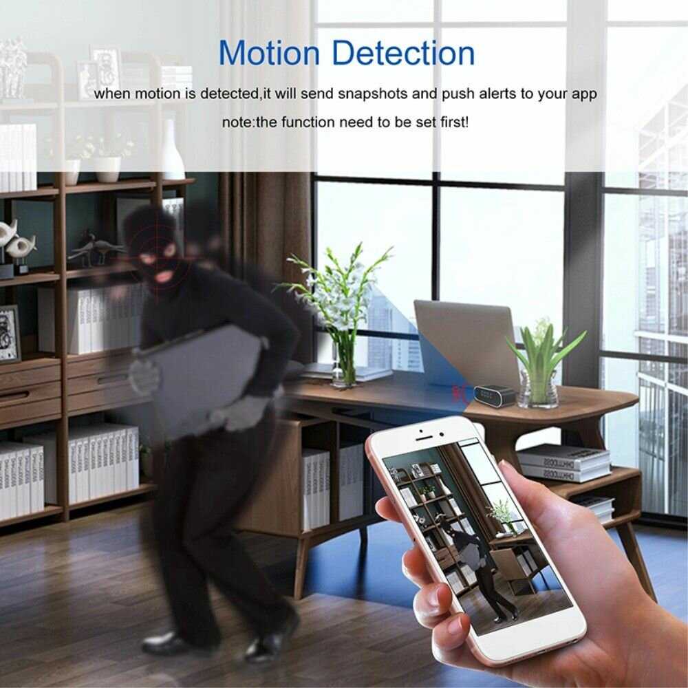 Многофункциональный монитор домашней безопасности HD 1080P WiFi камера (будильник, видеорегистратор с ночным видением) фотография 14