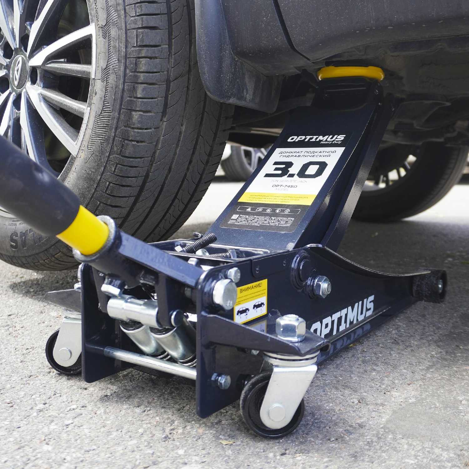 Домкрат подкатной гидравлический низкопрофильный 3 тонны (OPT-7450) фотография 11