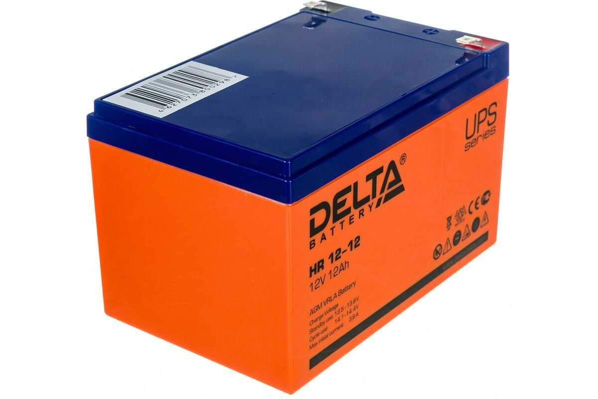 Аккумуляторная батарея DELTA Battery HR 12-12 (12В) фотография 13