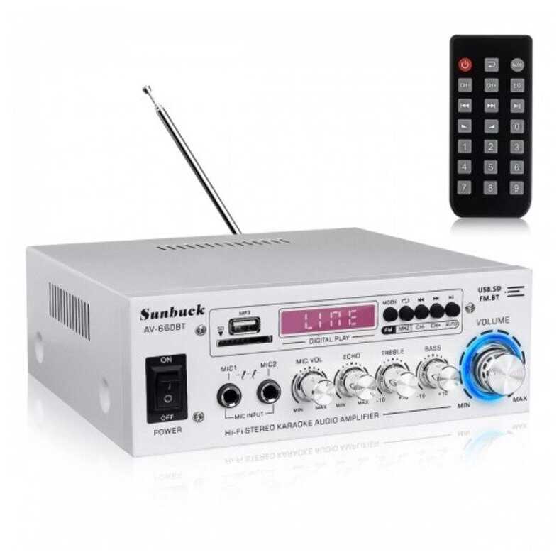 Bluetooth усилитель Sunbuck AV-660BT белый фотография 1