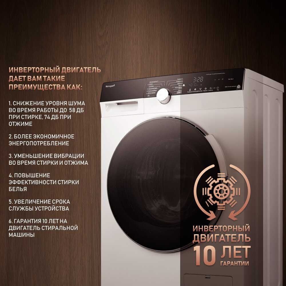 Стиральная машина Weissgauff WM 4027 Inverter Steam фотография 1