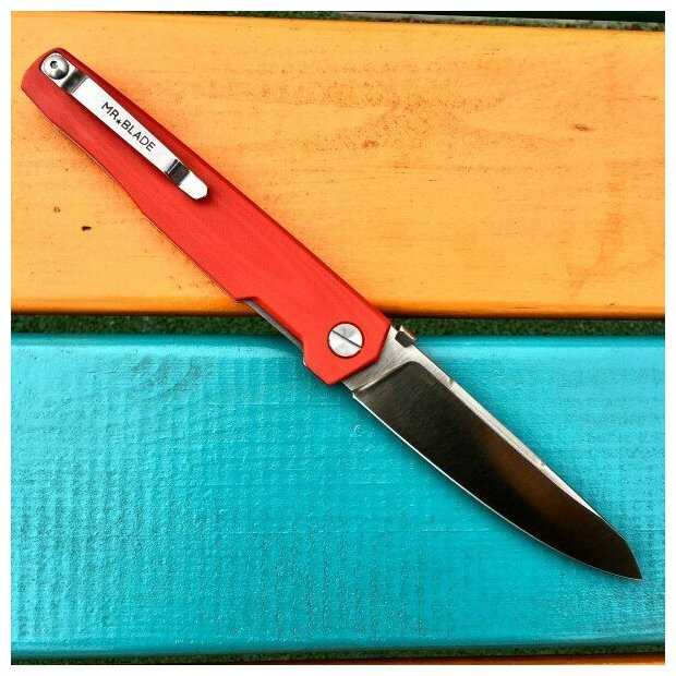 Нож складной Mr. Blade PIKE, D2 Blade, Red Handle фотография 2