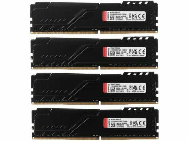 Оперативная память Kingston FURY Beast 32 ГБ DDR4 DIMM CL17 (KF436C17BBK4/32) фотография 5