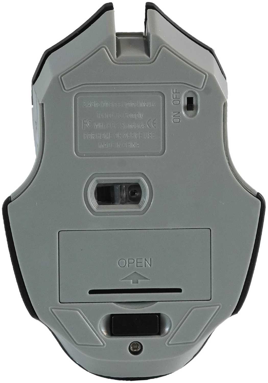 Беспроводная мышь FaisON, M-6, Alien, 1200 DPI, USB, серебряный фотография 2