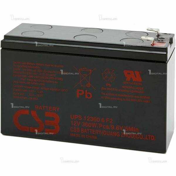 Аккумуляторная батарея CSB UPS 123606 (12В) фотография 13