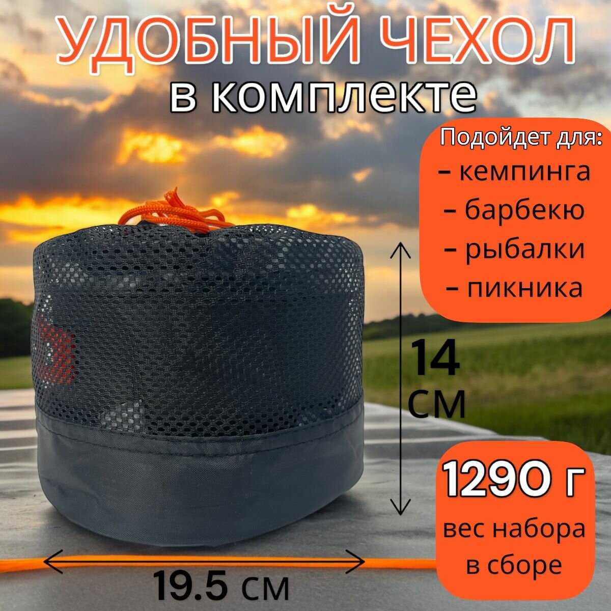 Набор посуды туристический Набор посуды туристический (кастрюля, сковорода, чайник) фотография 5