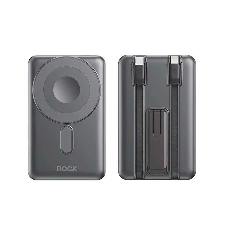 Внешний аккумулятор ROCK P50 (5-in-1 PD20W Magnetic Wireless Power Bank 10000mAh) фотография 9