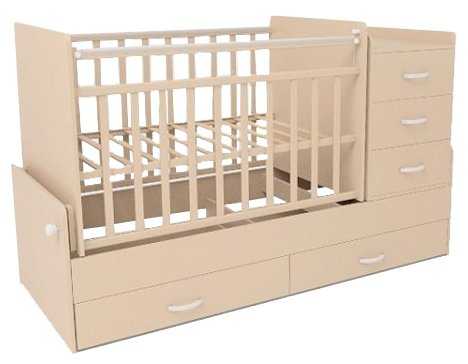 Кроватка СКВ-Компани 54403х (трансформер), трансформер, поперечный маятник фотография 4