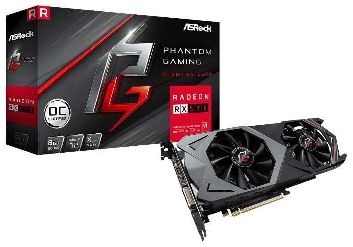 Видеокарта ASRock Phantom Gaming X Radeon RX590 8G OC (PHANTOM GXR RX590 8G OC)