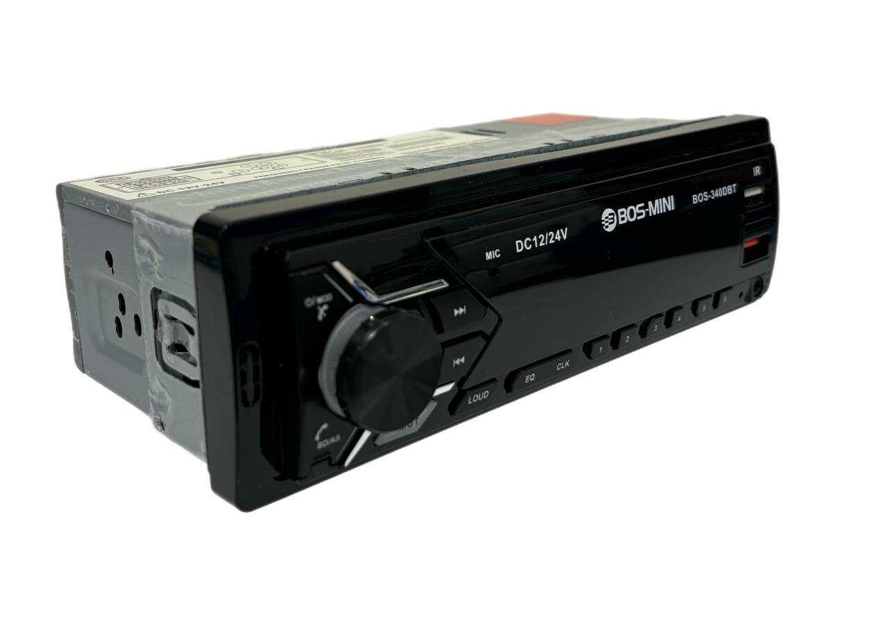 Автомагнитола поддержка 12V и 24V, 1 DIN с Bluetooth, AUX, USB фотография 3