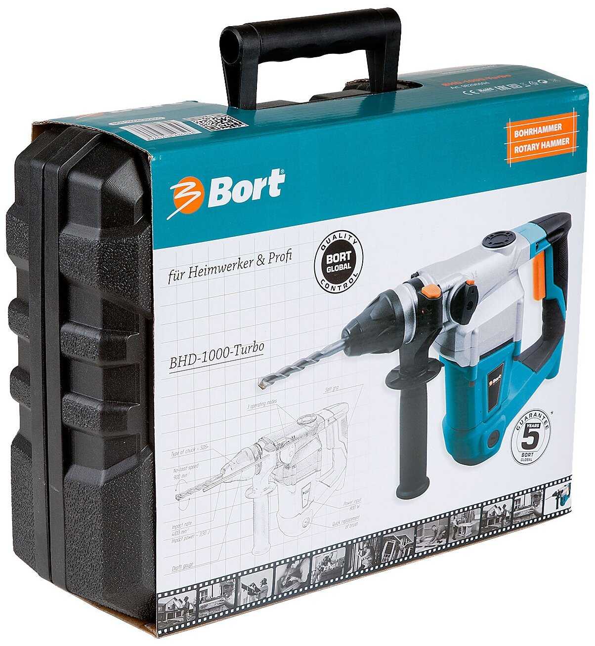 Перфоратор Bort BHD-1000-Turbo фотография 8