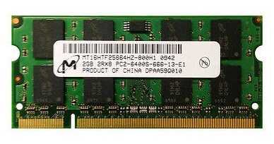 Оперативная память Micron 2 ГБ DDR2 800 МГц SODIMM CL6 MT16HTF25664HZ-800H1