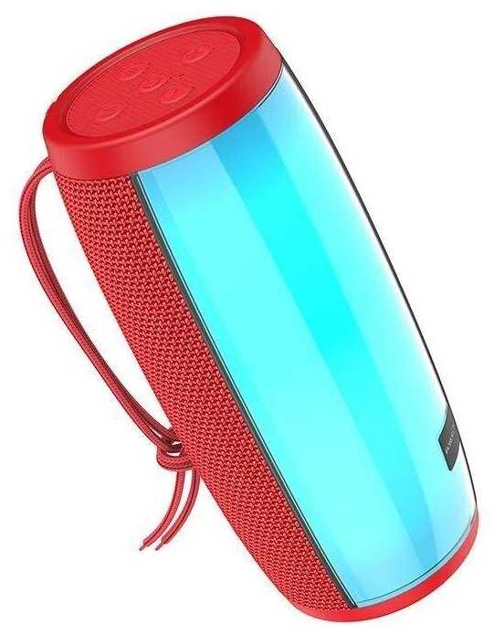 Borofone / Колонка Bluetooth LED BT/microSD/USB/AUX 2400mAh красная BR20 Sound Wave