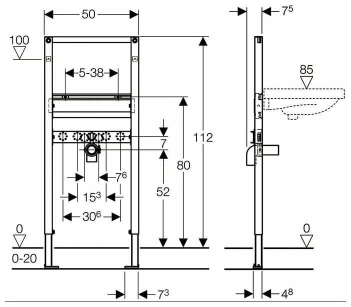 Рамная инсталляция GEBERIT Duofix (111.434.00.1) фотография 5