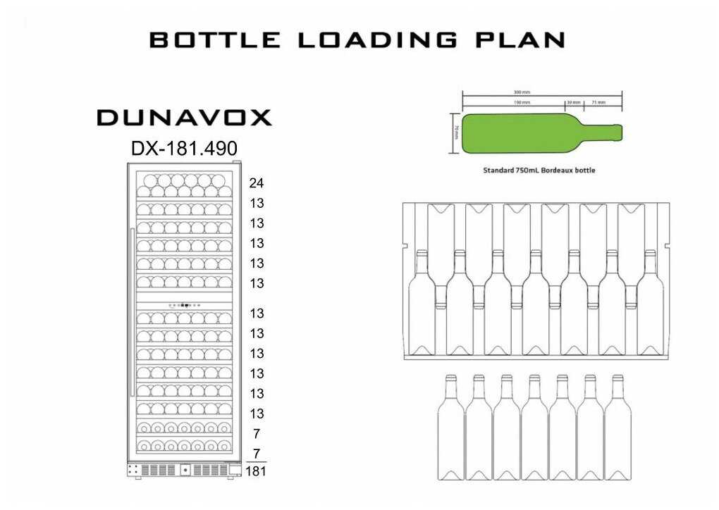 Встраиваемый винный шкаф Dunavox DX-181 (490SDSK) фотография 14