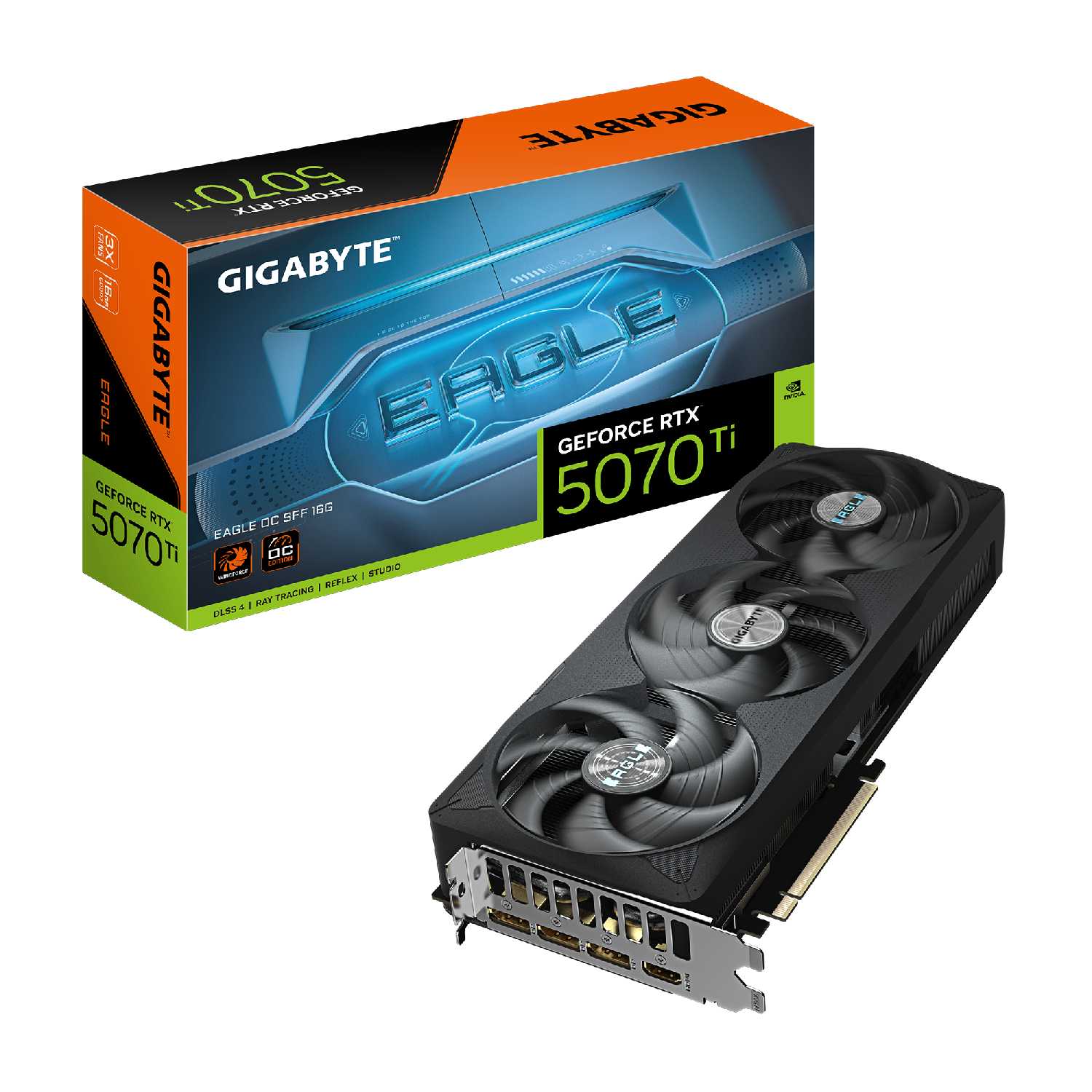 Видеокарта GIGABYTE GeForce RTX 5070 Ti EAGLE OC SFF 16G (GV-N507TEAGLE OC-16GD) фотография 8