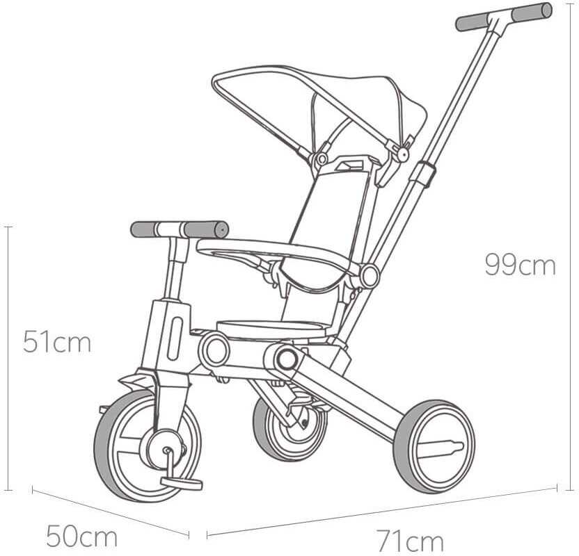 Детский трехколесный велосипед Xiaomi Bebehoo Multifunctional Children Tricycle (SL-168) фотография 6