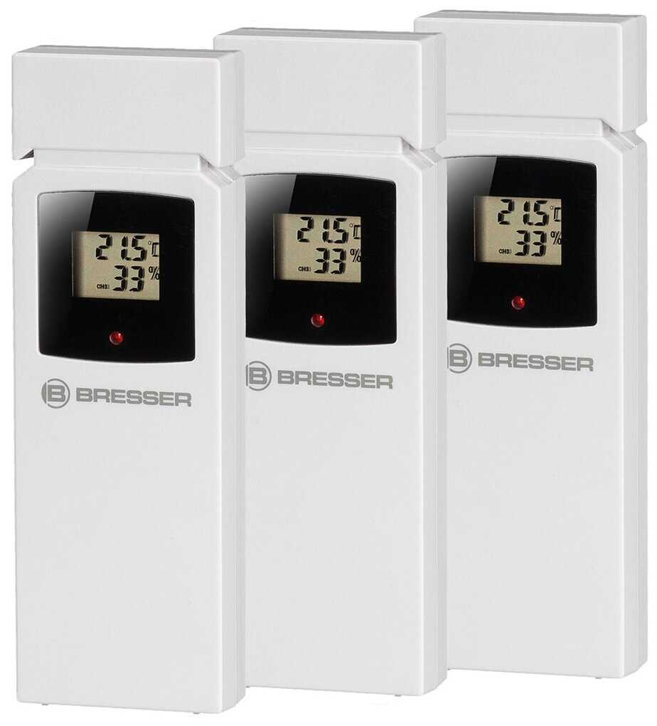 Метеостанция Bresser Thermo Hygro Quadro NLX с тремя датчиками фотография 2
