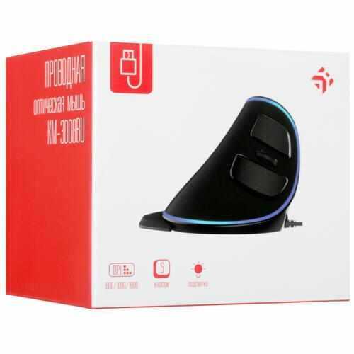 Вертикальная мышь DEXP KM-3008BU фотография 1