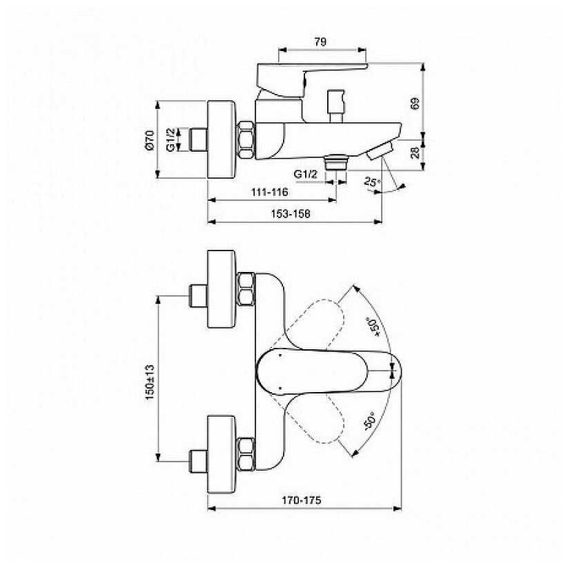Смеситель Ideal Standard BC500AA фотография 8