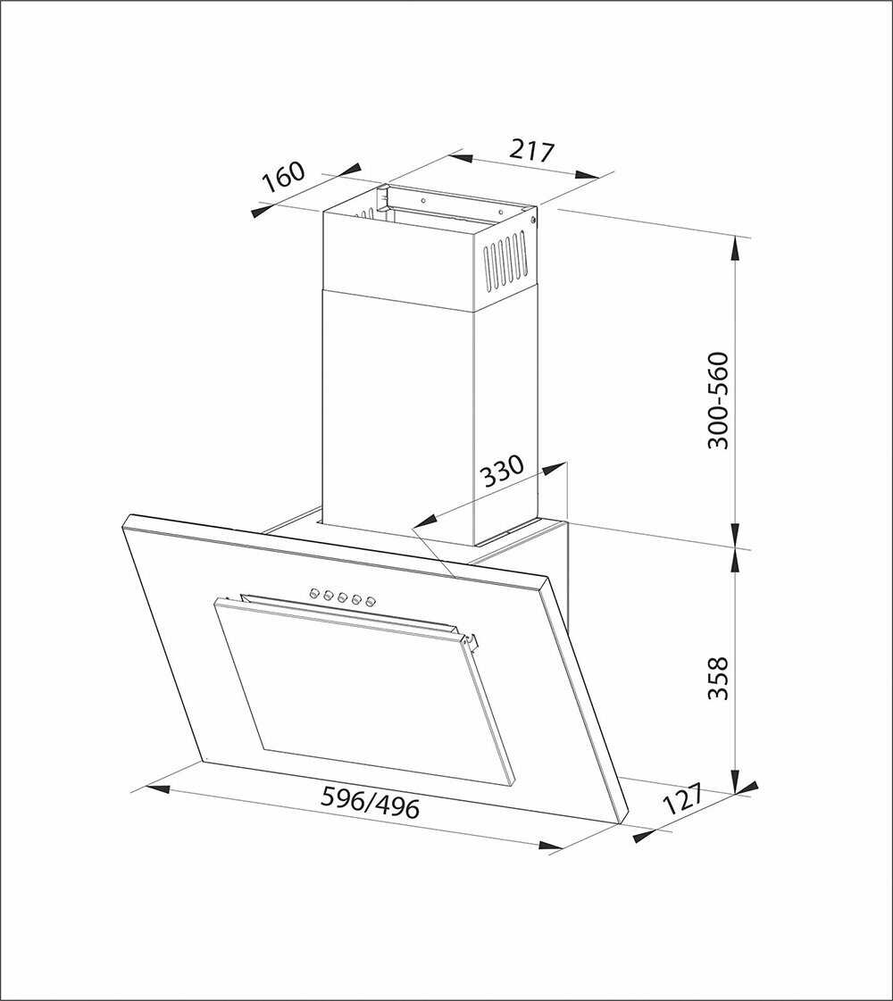 Вытяжка каминная LEX Mini 500 (plma000070) фотография 4