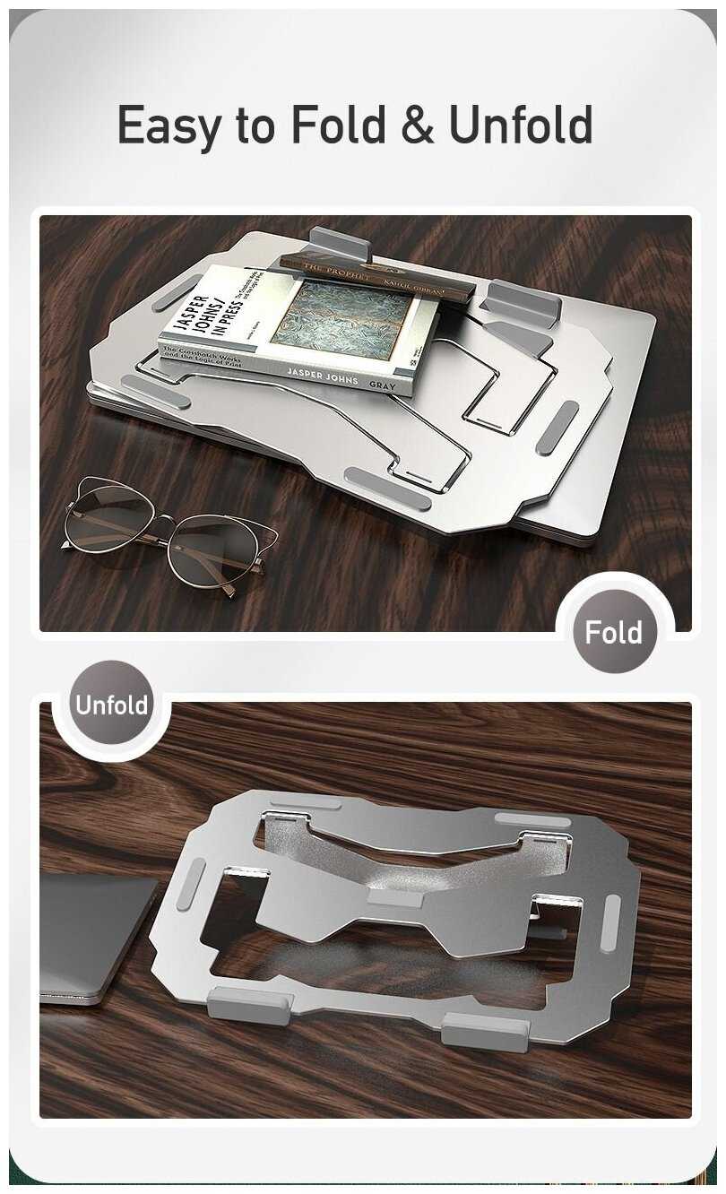 Подставка для ноутбука / планшета до 17 дюймов Awei Flexible Holder X37 фотография 6