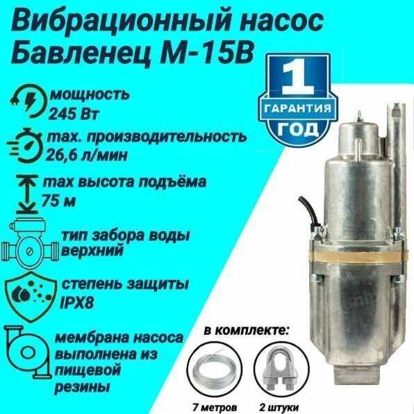 UNIPUMP БАВЛЕНЕЦ-М БВ 0,12-40-У5 (15м) фотография 16