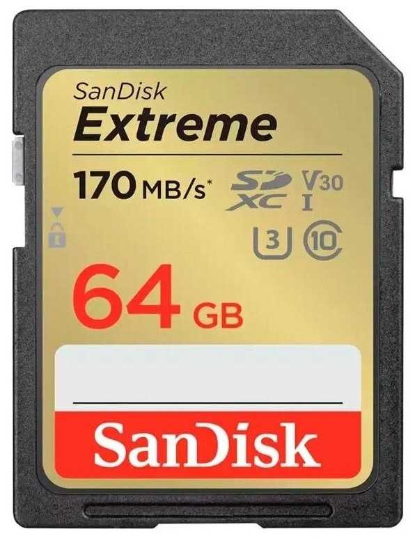 Карта памяти SanDisk Extreme SDXC (V30)