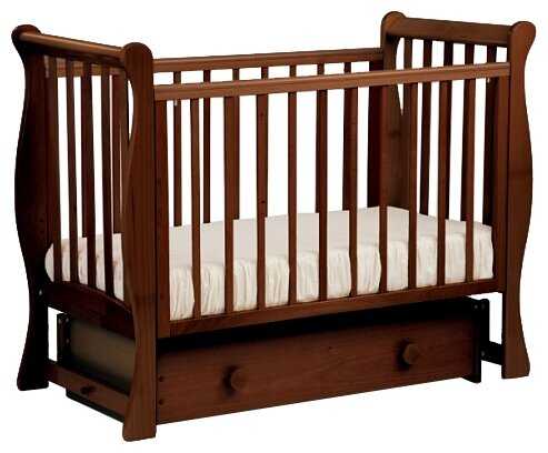 Кроватка ЛЕЛЬ (Кубаньлесстрой) Лаванда АБ 21.2, классическая, поперечный маятник фотография 7