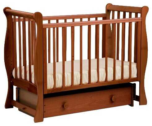 Кроватка ЛЕЛЬ (Кубаньлесстрой) Лаванда АБ 21.2, классическая, поперечный маятник фотография 8