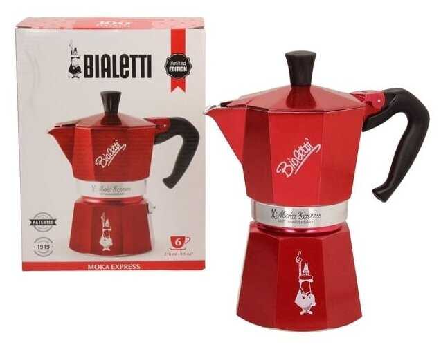 Гейзерная кофеварка Bialetti Moka Express юбилейная серия (6 чашек) фотография 1