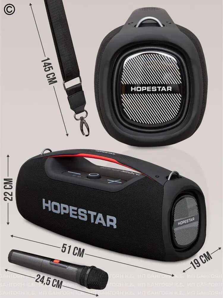 Портативная Bluetooth колонка HOPESTAR A60-100W фотография 8