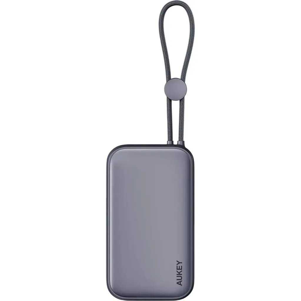 Внешний аккумулятор Aukey Spark Sling [PB-Y47, 10000 мАч, 30 Вт, с дисплеем, с встроенным кабелем Type-C] фотография 8