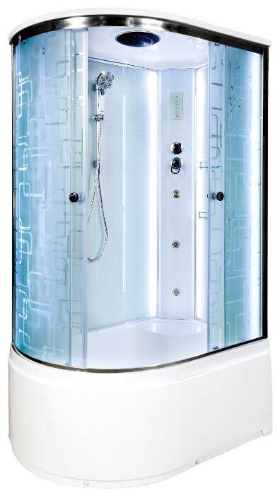 Душевая кабина Deto 4512 R с подсветкой и гидромассажем высокий поддон 120см*80см