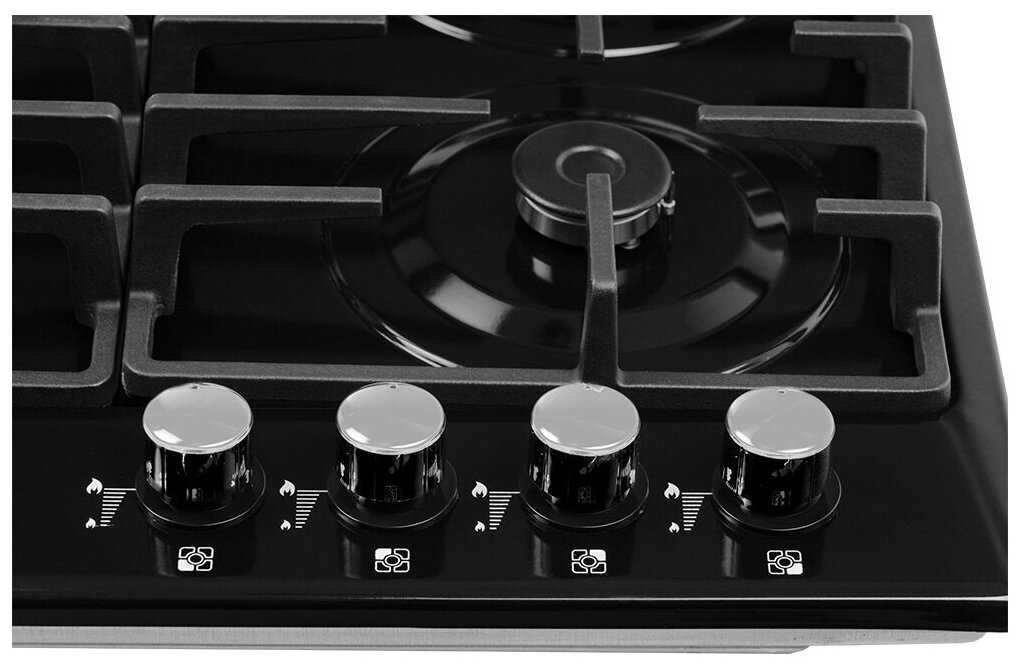 Газовая варочная поверхность NORDFROST HS 6043 B (чугун решетки, газ-контроль) фотография 5
