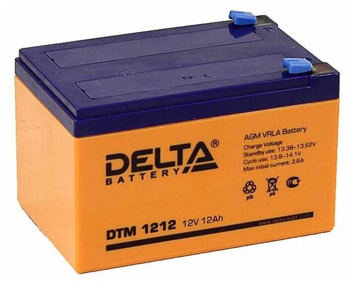 Аккумуляторная батарея DELTA Battery DTM 1212 12В фотография 14