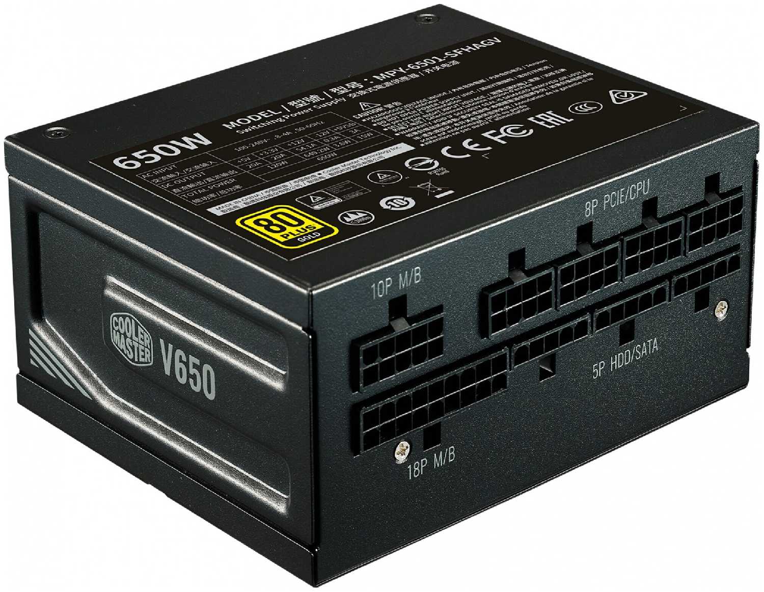 Блок питания Cooler Master V650 Gold SFX Full Modular 650W (MPY-6501-SFHAGV) фотография 4