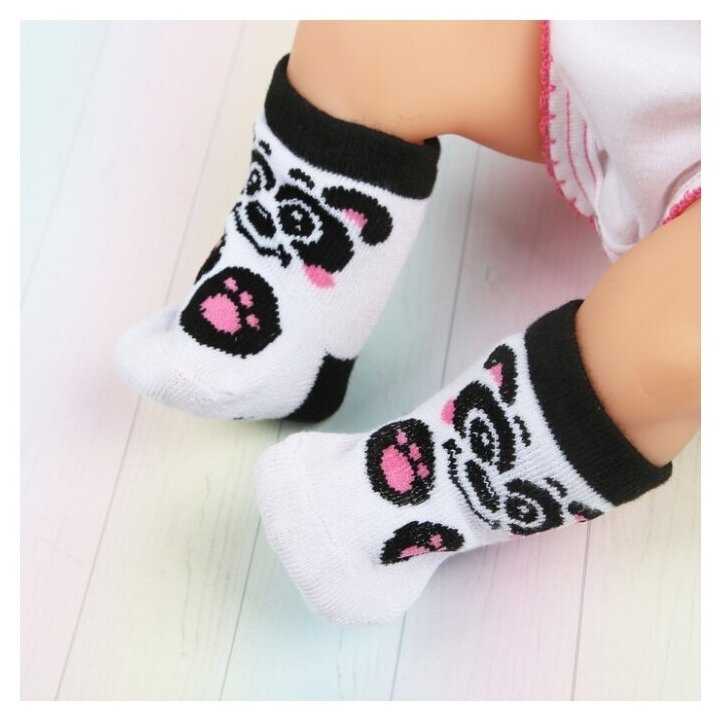 Одежда для кукол «Панда», носочки, 2 пары, одежда для пупсов фотография 2