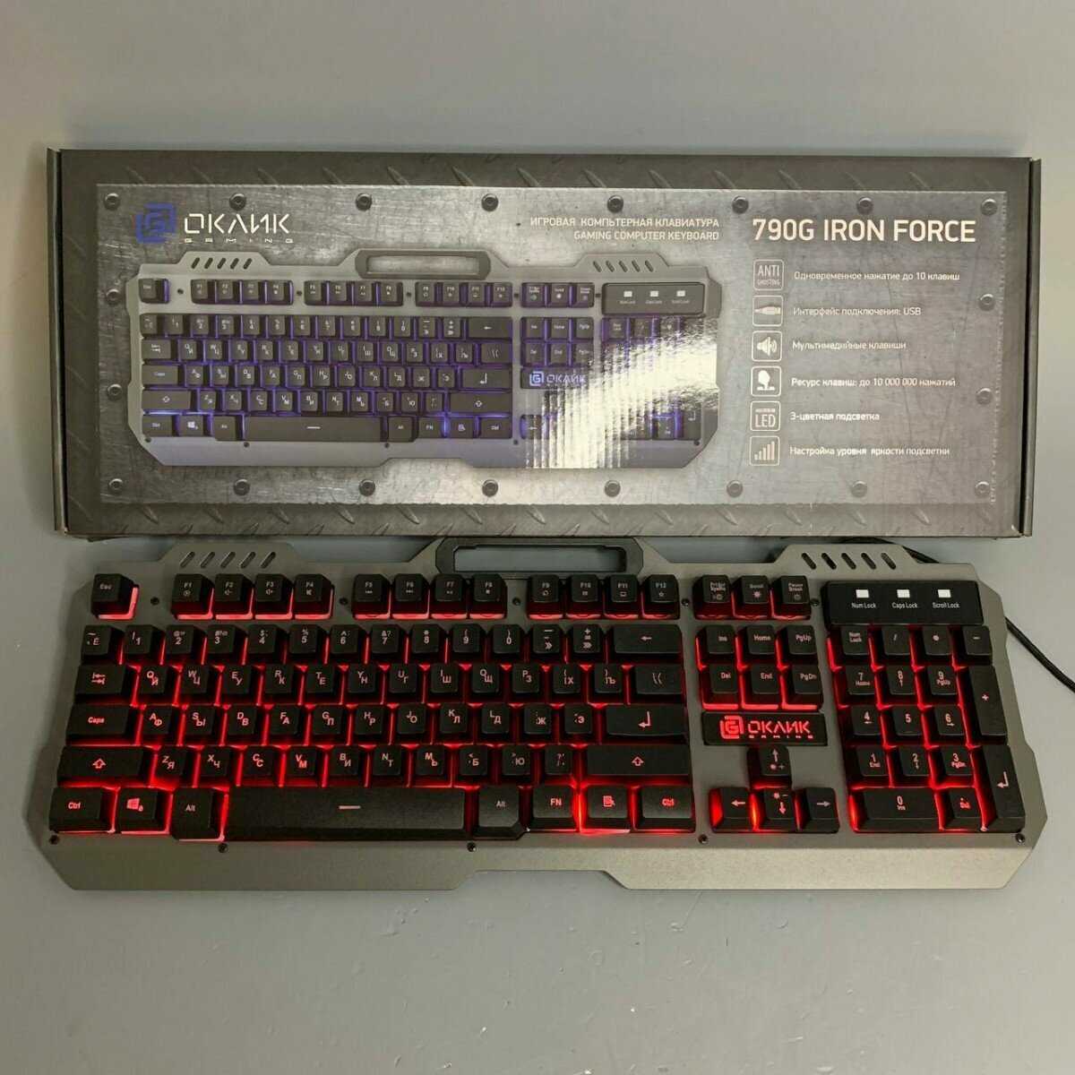 Клавиатура OKLICK Iron Force (790G) фотография 14