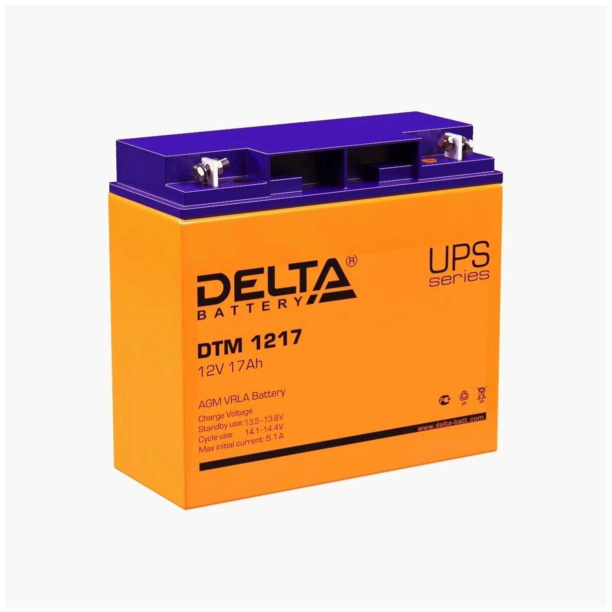 Аккумуляторная батарея DELTA Battery DTM 1217 (12В) фотография 17