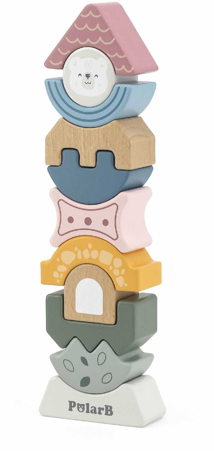 Развивающие игрушки из дерева Viga Toys Пирамидка-балансир Башенка (44070)
