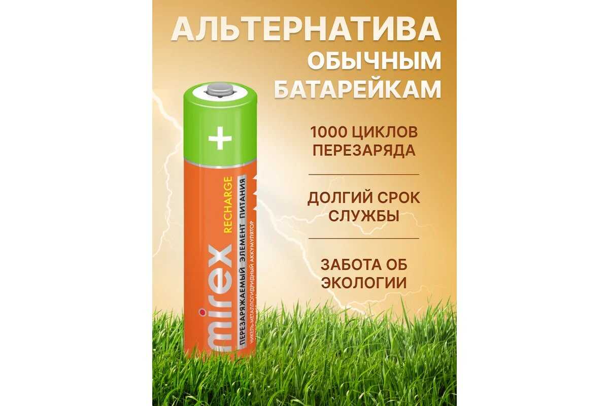 Аккумулятор Mirex Rechargeable AAA (1000 мА·ч) фотография 13