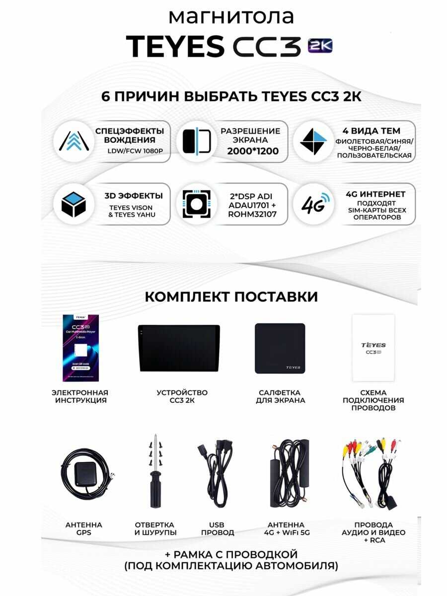 Штатная магнитола Teyes CC3 2K 4/64 Mercedes-Benz Sprinter W906 (2006+) фотография 4